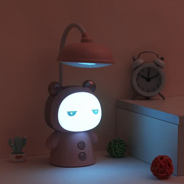 Nattlampe Øyebeskyttelse Oppladbar Flere Lysmoduser Ingen Flimring Fleksibel Slangedesign Lov