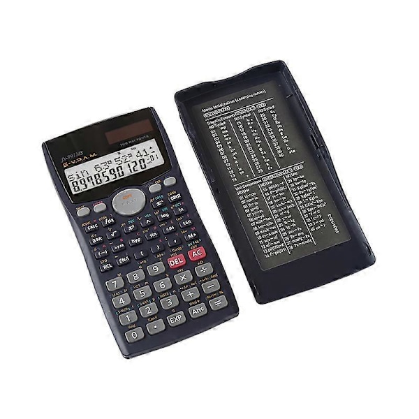 Sort Videnskabelig Lommeregner 240 Matematik og 2 Funktioner - Stor Skærm