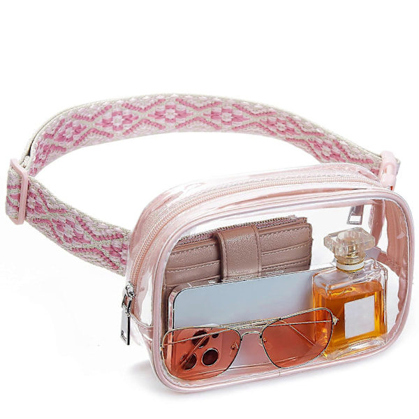 Stadiongodkänd Genomskinlig Magväska - Transparent Crossbody-väska för Evenemangssäkerhet