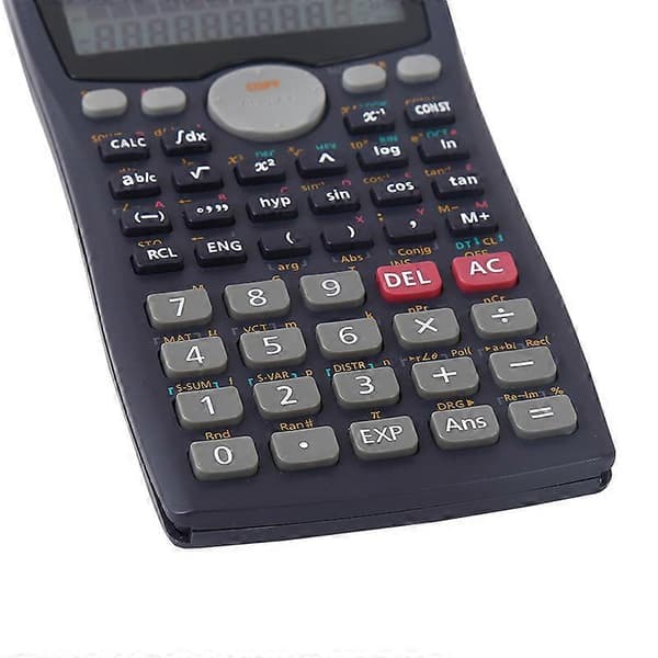 Sort Vitenskapelig Kalkulator 240 Matematiske og 2 Funksjoner - Stor Skjerm