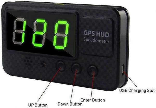 Universal GPS Digital Speedometer til bil, lastbil, motorcykel og andre køretøjer (107 x 58 x 6mm, Bla