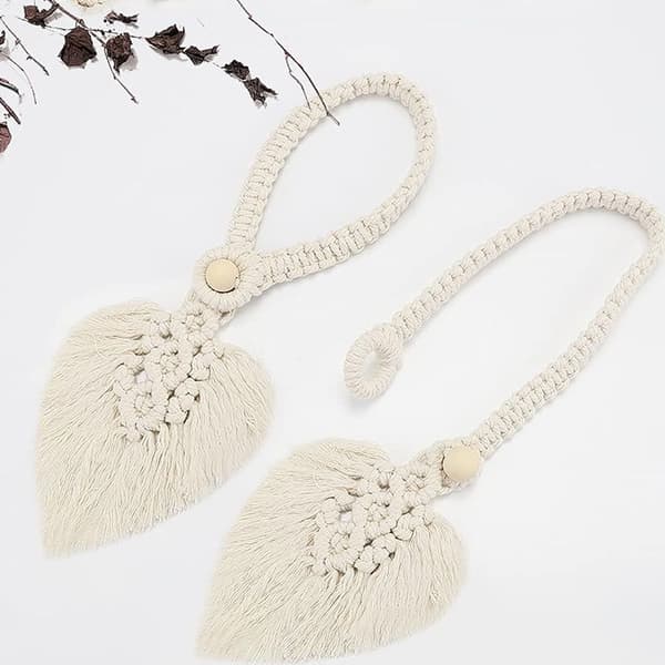 Verhonpidikkeet boheemi tyyli, beige, 2 kpl