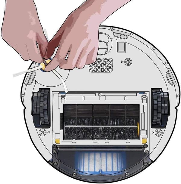 Børstesæt til Roomba 600-serien - 10-delt tilbehørssæt (sidebørster, filtre, Cerda-børste osv.) til robotstøvsuger