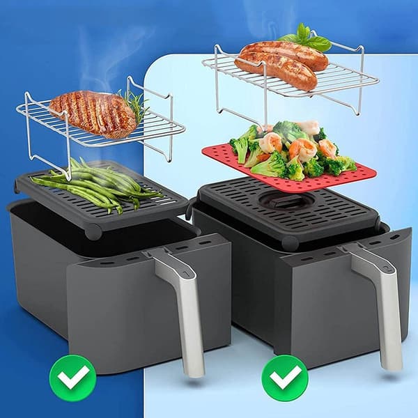 Airfryer-tarvikkeet Zone Airfryer-grilliritilä ruostumatonta terästä