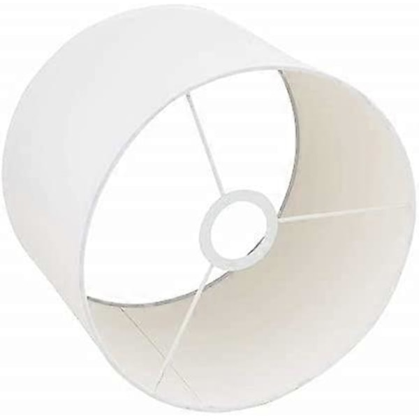 Vit lampskärm, rund, vit, 26 cm x 19 cm