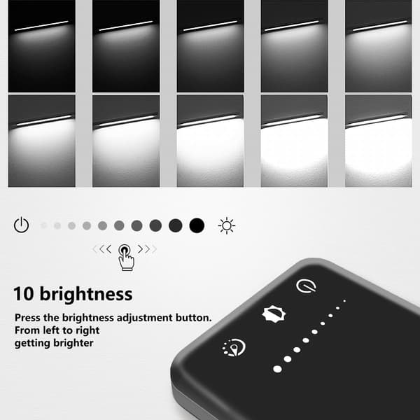 Hvit krone LED-bordlampe dimbar bordlampe leselampe med USB-ladeport, 5 lysmoduser, sensitiv kontroll, 30/60 minutter timer (hvit, Fi)