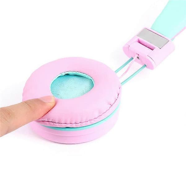 Barnhörlurar - Vikbara Stereo Trasselfria 3,5 mm Jack Sladdanslutna Over-Ear Hörlurar för Barn/Tonåringar/Pojkar/Flickor/Smarttelefon/Skola/Kindle/Flygresor/A