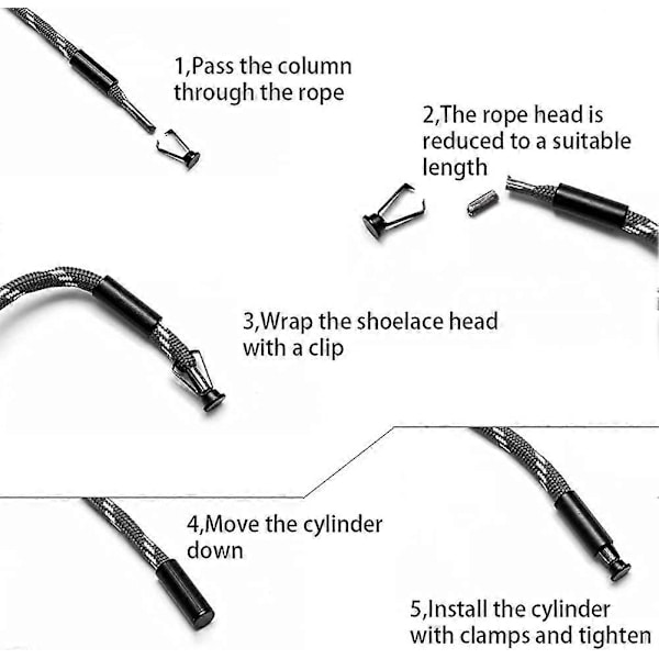 50 Sæt 5 Farver Snørebåndstips Legering Snørebåndshoved til DIY Skosnørebåndstips Beskytter Legering Snørebåndshoveder og Snor Ender Metal Aglet Udskiftningshoved f