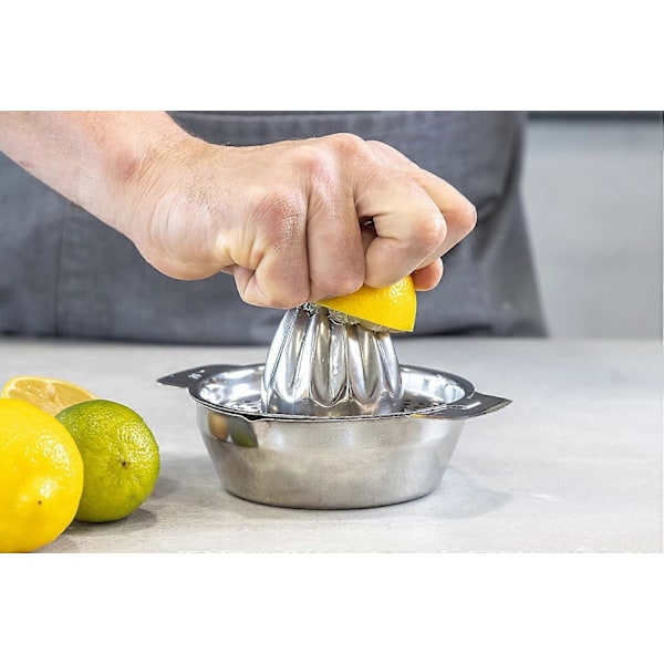 Citruspress i rostfritt stål - Droppfri pip &amp; Halkfri bas