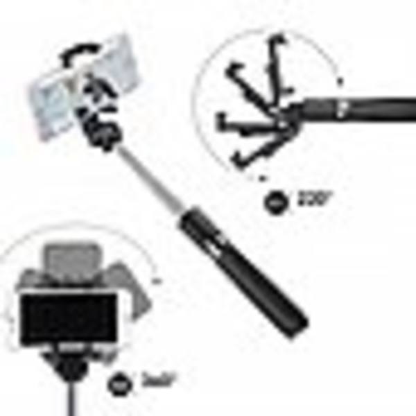 Bluetooth Selfie Stick Stativ Utdragbar Stång Smartphonehållare