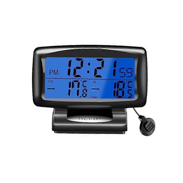 1 stk. Biltermometer Premium Universal Dobbelt Temperatur Elektronisk Lysende Termometer til Køretøjer Biler