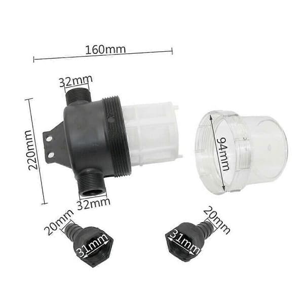 2-pak Vandpumpe Filter Net Sprinkler Justerbar Inline Transparent Mesh Si Vandingsværktøj til Havearbejde Vandpumpeinterface20mm