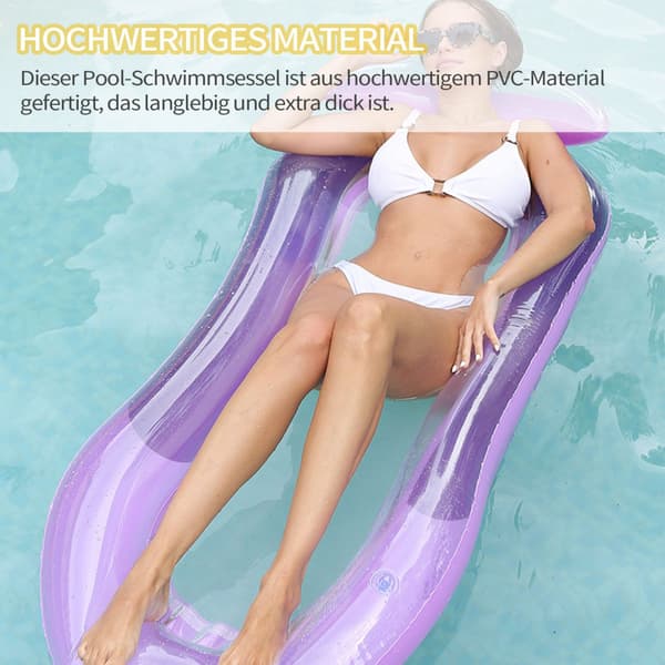 Oppustelig poolhængekøje til voksne, flydende seng 160*90cm