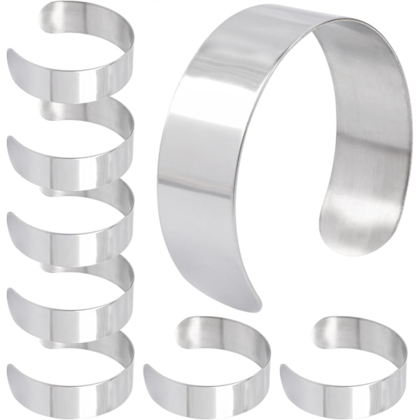 8 stk. håndleddscorsage-mansjetter, armbånds-emner for smykkelaging DIY