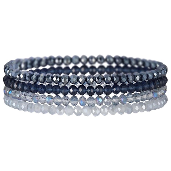 (Blå) Multifunktionelle Strand Krystal Armbånd Alsidigt og Farverigt Smykketilbehør til Trendy Kvinder Damer Garderobe Blå