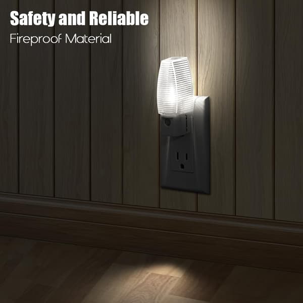 Emotionlite Plug-in Nattlampa, Varmvit LED Nattlampa, Skymningssensor, Barn, Barnkammare, Sovrum, Badrum, Hall, Trappor, Kök, 4-pack