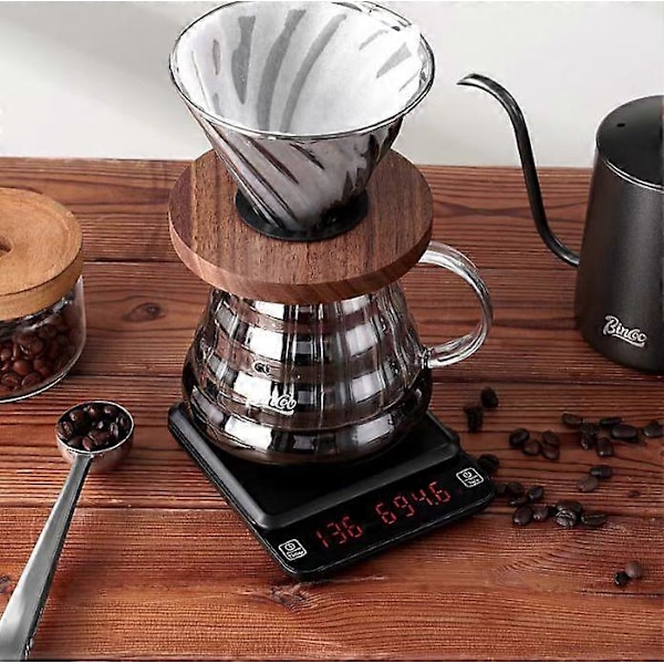 Ny Kaffeskala med Automatisk Tidtaking Lastestil 3KG/0.1G