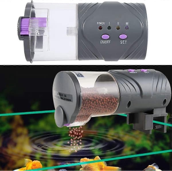 Fiskefoderautomat, Automatisk Akvariefiskefoderautomat Batteridrevet, Guldfiskefoder Timer