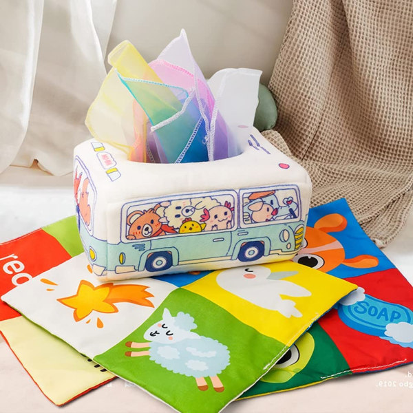 Baby Leksaker - Baby Tissue Box Toy Montessori Sensory