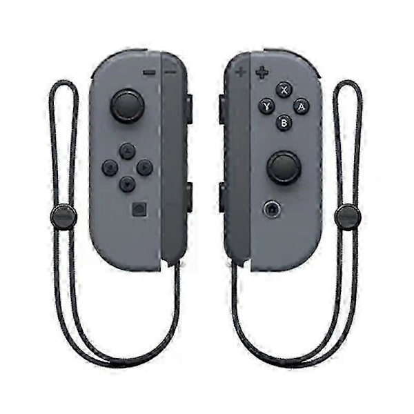 (grå) Joycon trådlös handkontroll för Nintendo Switch, stöder väckningsfunktion, vänster och höger fjärrkontroller med handledsrem grey