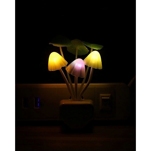Sensor LED Natlampe, Farveskiftende, Omskiftelig LED Svampe Drøm Sengelampe