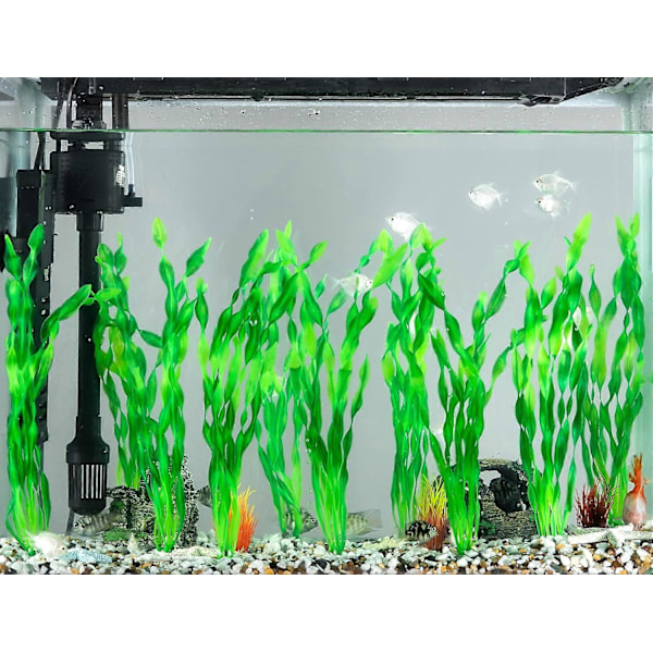 10 stk. Plast Grønne Kunstige Alger Planter for Akvarium Fisketank Dekor