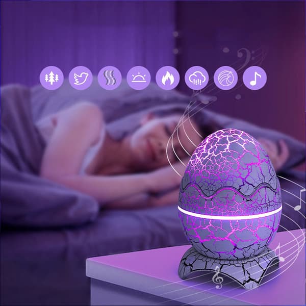 Dinosaur Egg Stjernehimmelprojektor med musikkspiller, nattlys