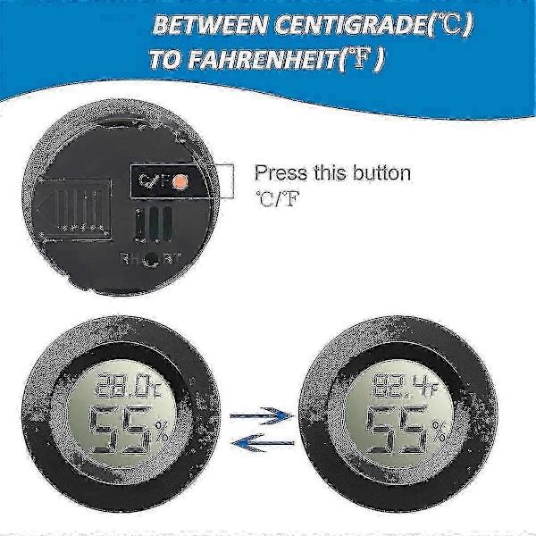 10-pack Mini Hygrometer Termometer Digital LCD-skärm För Växthus Barnrum Reptil Inkubator