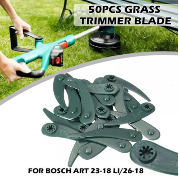 50x Plastblad Set För Bosch Art23-18li Art26-18li Grästrimmer