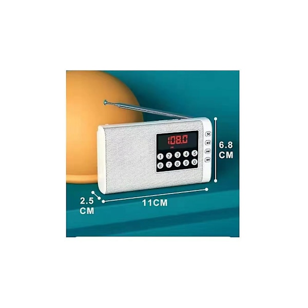 138 Radio Senior Special High-End Bærbar Oplader Multi-Funktions Plug-In Kort FM Radio Rød