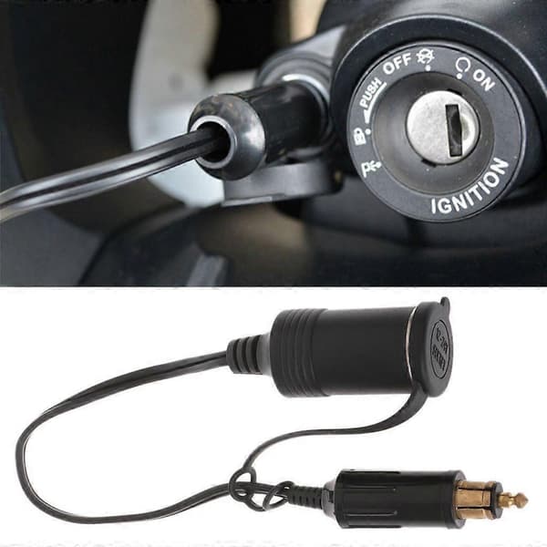 DC12V 24V EU-stik kompatibel med Hella motorcykeloplader bil cigarettænderadapter