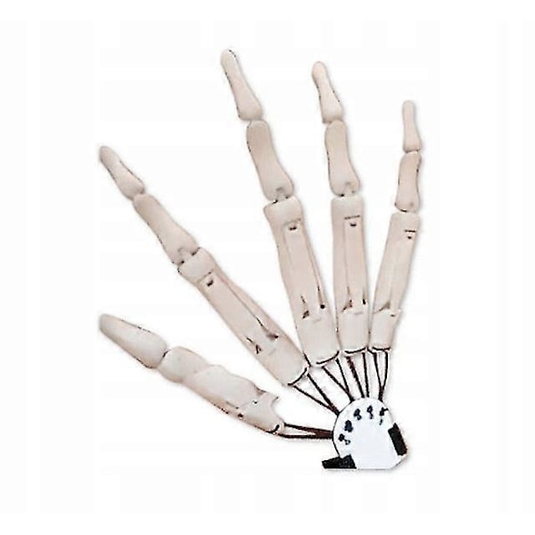 (Vit) Halloweenhandskar med rörliga fingrar White