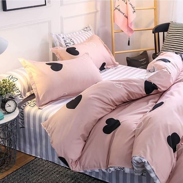 Sängkläder 135x200cm Mjukt Svart HerMicrofiber Påslakan