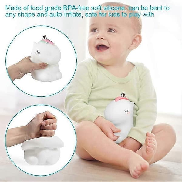 Silikone Natlampe til Baby med Skiftende Farve LED Lampe Lys til Pigeværelse Dekoration, USB