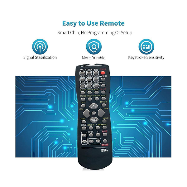RAV254 Ersättningsfjärrkontroll för Receiver RX V496 5240 5250 5630 RX V350 RX V359 RX V390