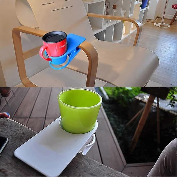 Clip-on Drikkeflaske Koppholder for Bord Skrivebord Hvit