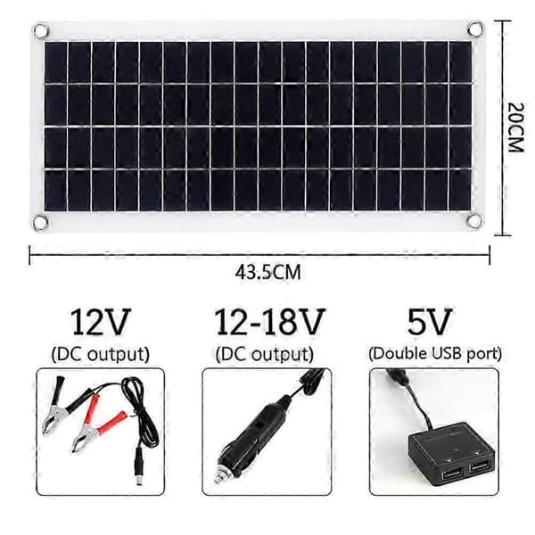 2025 Nytt 1000W solcellepanel 12-18V solcelle solcellepanel for telefon bobil bil MP3 PAD lader utendørs batteri su