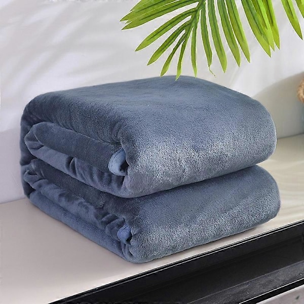 (Grå 200x230cm) Flanel Tæppe Aircondition Tæppe Koral Sofa Tæppe