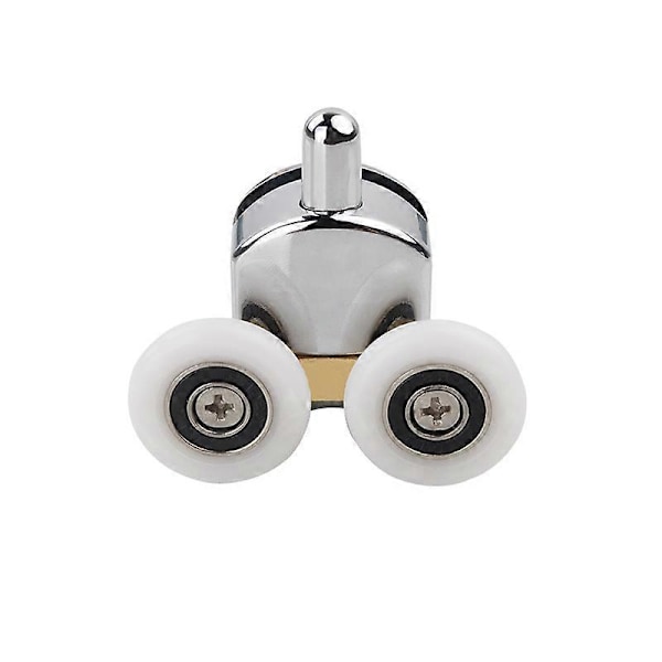 23mm Dusjdør Hjul Ruller Topp og Bunn (2-pakning) Sink Legering - Krom - Leveres med Vindusnal