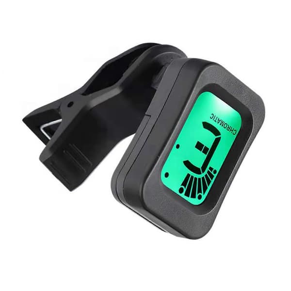 Guitar Tuner 12 Lige Temperament Multifunktionel Clip On Elektronisk Tuner til Ukulele Bas Violin Tuner