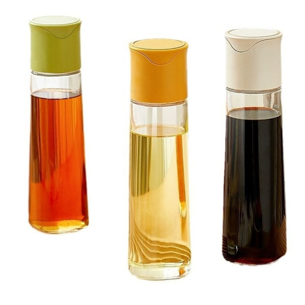 Olivenoljeflaske, oljedispenser, glasseddik, tom oljedispenser, 3 deler