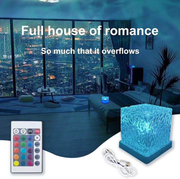 Ocean Wave Projektorlys, 16 Farver Midnight Aura Lampe med Touch Control Aurora Glow Lampe
