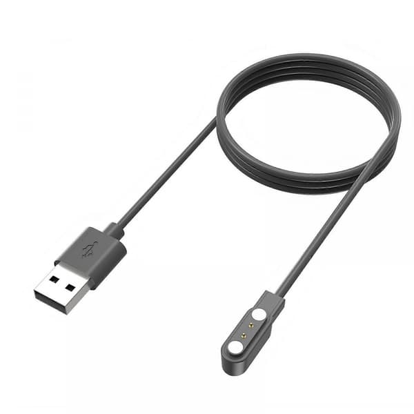 Stærkt Magnetisk USB Ladekabel Opladningsledning Sort til Colmi C81 Smartwatches Oplader Hvid