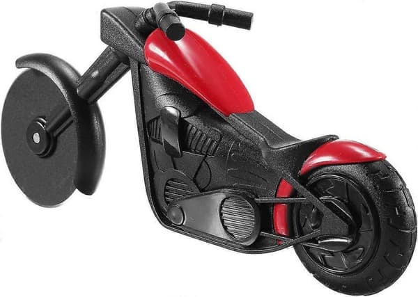 Motorcykel Pizzaskærer, Rustfrit Stål Non-Stick Dobbelte Blade, Unikt Design Tilføjer Sjov Til Madlavning, Perfekt Til Motorc