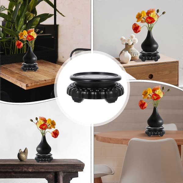 Delikat Rund Blomsterpotte Base Vase Dekor Base Bonsai Roterende Sokkel