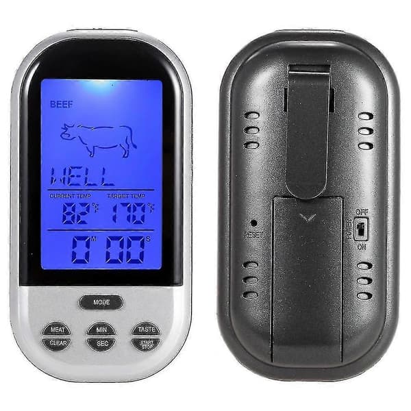 Trådlös Digital Ugnstermometer Kött Bbq Grill Mat Probe Med Timer Alarm Newsilver1st