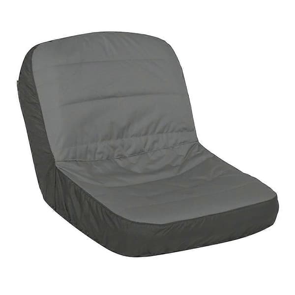 Universellt gräsklippartraktorssätesskydd Grå Vadderad Komfortdyna Förvaringsficka 50*35*40 cm
