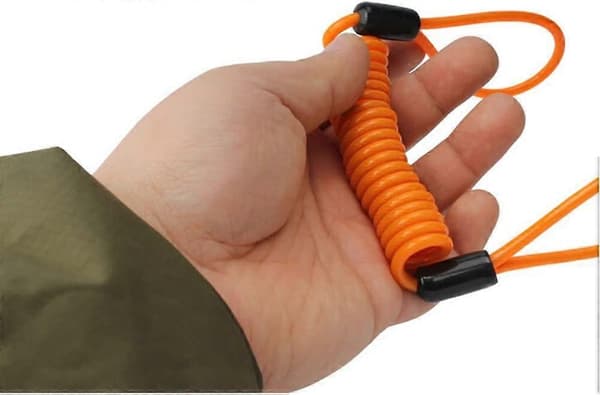 Motorcykel tyverisikringskabel og skivelås, 1,2 m Orange