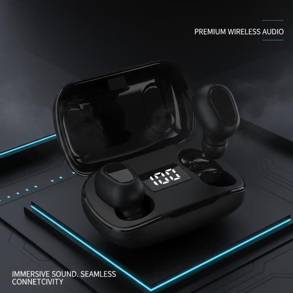 Sleep Dedicated L21Pro Bluetooth-hörlurar Digital Display Mini Brusreducering