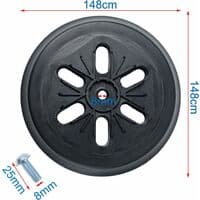 150 mm slibepude - Til Bosch GEX 150 AC, PEX 15 AE, GEX 150 Turbo excenterslibere - 150 mm med W-formet skrue